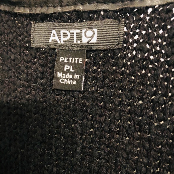 APT. 9 Black Moto Cardigan  PL - Picture 7 of 12
